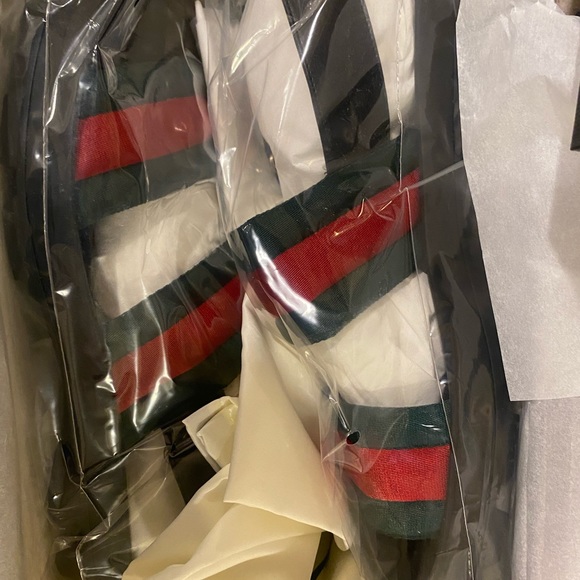 Gucci Men’s Leather and Web Sandals - Picture 2 of 12